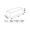 Presentbox med band Vit  35 x 11 x 10 cm