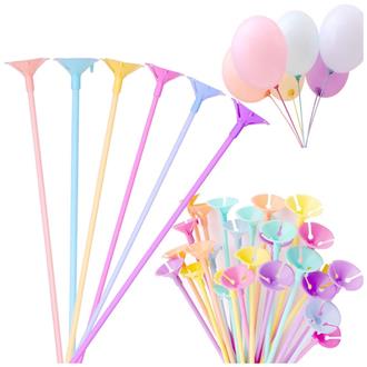 Ballongpinnar pastellfärger mix10 st.