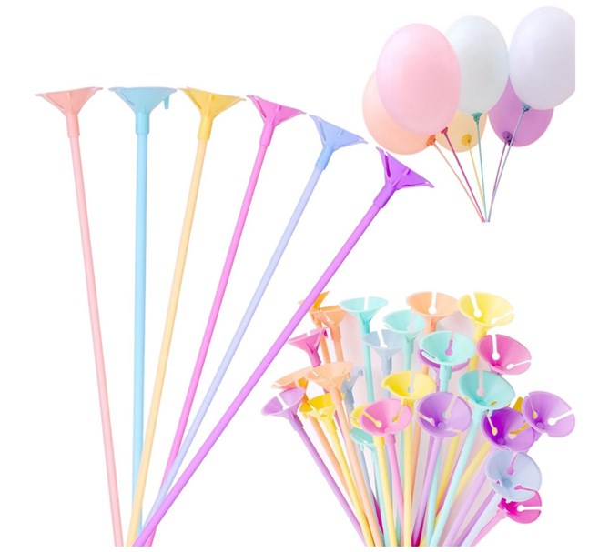 Ballongpinnar pastellfärger mix10 st.