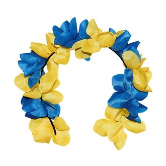 Diadem blå-gula blommor