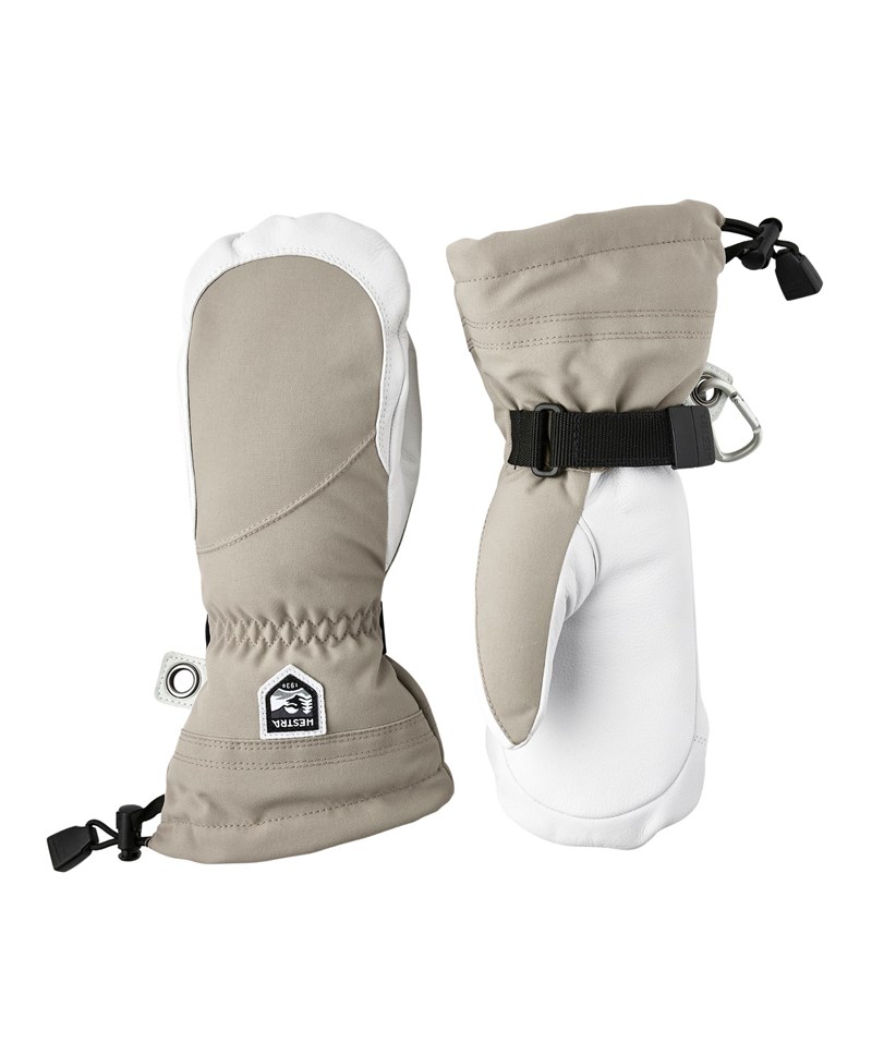 Hestra Heli Ski Female - Mitt Khaki/Offwhite