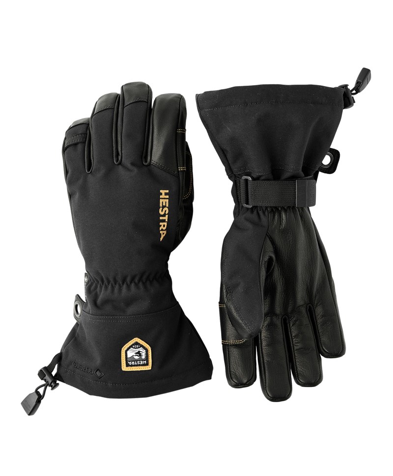 Hestra Army Leather Gore-Tex - 5 Finger Black/Black