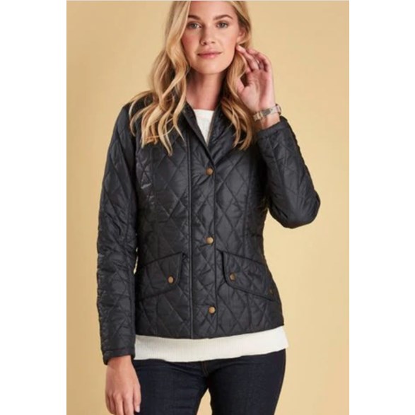Barbour Flyweight Cavalry Quilted Jacket 6 / Navy