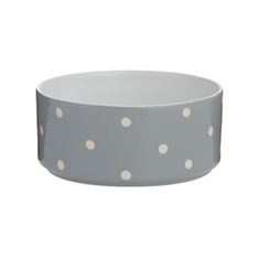 Keramikskål grå/vita prickar