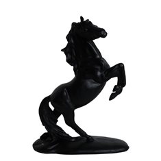 Staty häst stegrande H30 svart