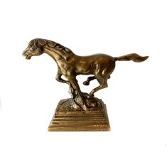Staty Horse alu raw antq Gold