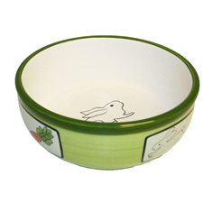 Keramikskål kanin grön 12,5*12,5*5cm
