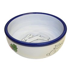 Keramikskål Kanin blå 10*10*4cm