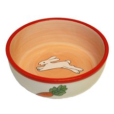 Keramikskål Kanin röd 12,5*12,5*5cm