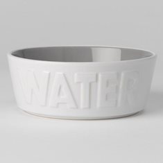 Keramikskål WATER vit/grå