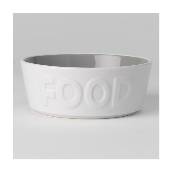 Keramikskål FOOD vit/grå