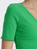 Top Laila Button Kelly Green