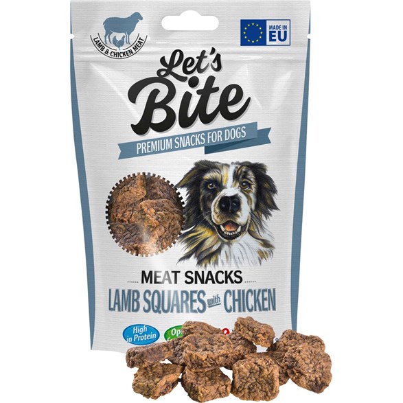 Lets bite Meat,Lamb Squares with ckicken  80g