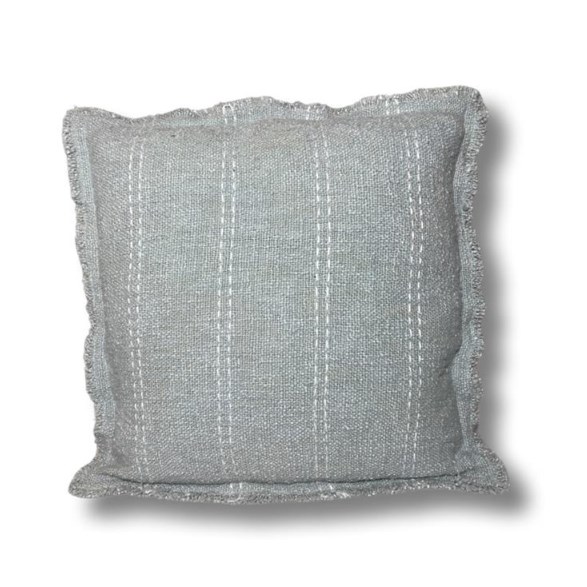 Cushion Cover Kantha Stripes Blue
