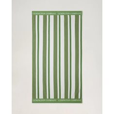 Handduk Striped Terry Cotton 100x180 Green/White