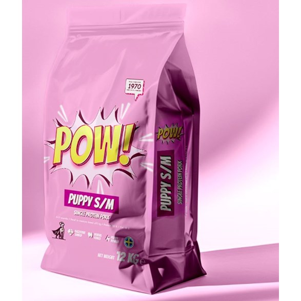 Pow! Hund Puppy S/M Pork 12kg