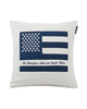 Kuddfodral Flag Arts & Crafts Cotton Twill 50X50 Offwhite/Blue