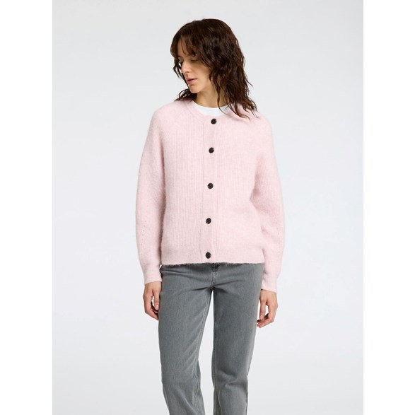 Cardigan Fille NAME IT - Laine Tricotée Manches Longues, 84% Viscose | Vin Rose