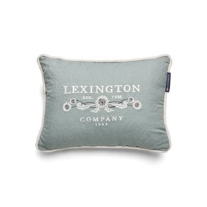 Logo Cotton Pillow Eucalyptus/White 40X30