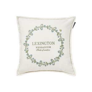 Logo Pillow Cover White/Eucalyptus/Blue 50X50