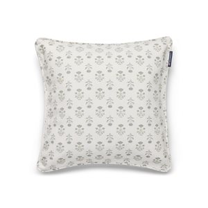 Floral Printed Pillow Cover White/Eucalyptus 50X50