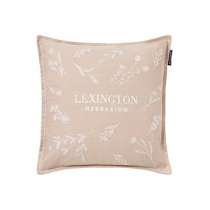Herbarium Linen/Cotton Pillow Cover Beige/White 50X50