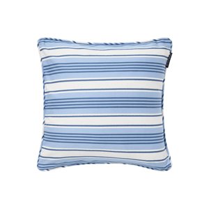 Striped Organic Cotton Twill Pillow Cover Bluewhite 50X50