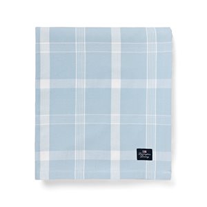 Checked Recycled Cotton Tablecloth Blue/White 150X250