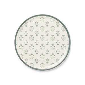 Floral Laminated Tray Green/White 38Cm