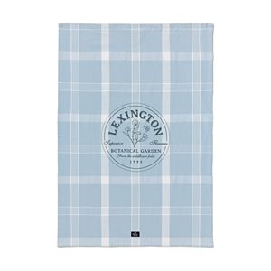 Botanical Checked Cotton Kitchen Towel Blue/White 50X70