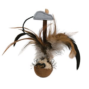 Kattleksak Fjäderboll Squieky 15Cm