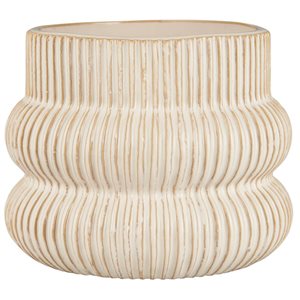 Kruka Med Ränder Distressed White