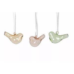 Fåglar Glas Färgglada Mix 3-Pack