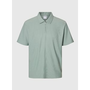 Slhrelax- Plisse Half Zip Ss Polo