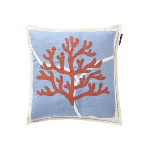 Summer Print/Embroidered Linen/Cotton Pillow Cover