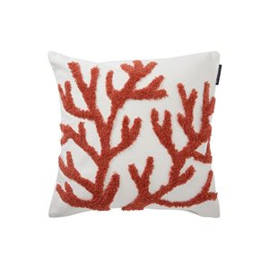 Coral Recycled Cotton Rug/Canvas Pillow Cover