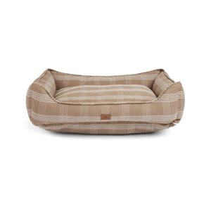 Checked Organic Cotton Dog Bed