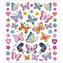 Ark med stickers 15x16,5cm - Färgrika fjärilar