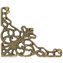 Storpack Metallhörn 50st - Antik guld - Små