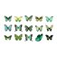 Stickers - Fjärilar - Grön - 45st