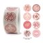 Stickers på rulle - Mixade rosa motiv  - 500st