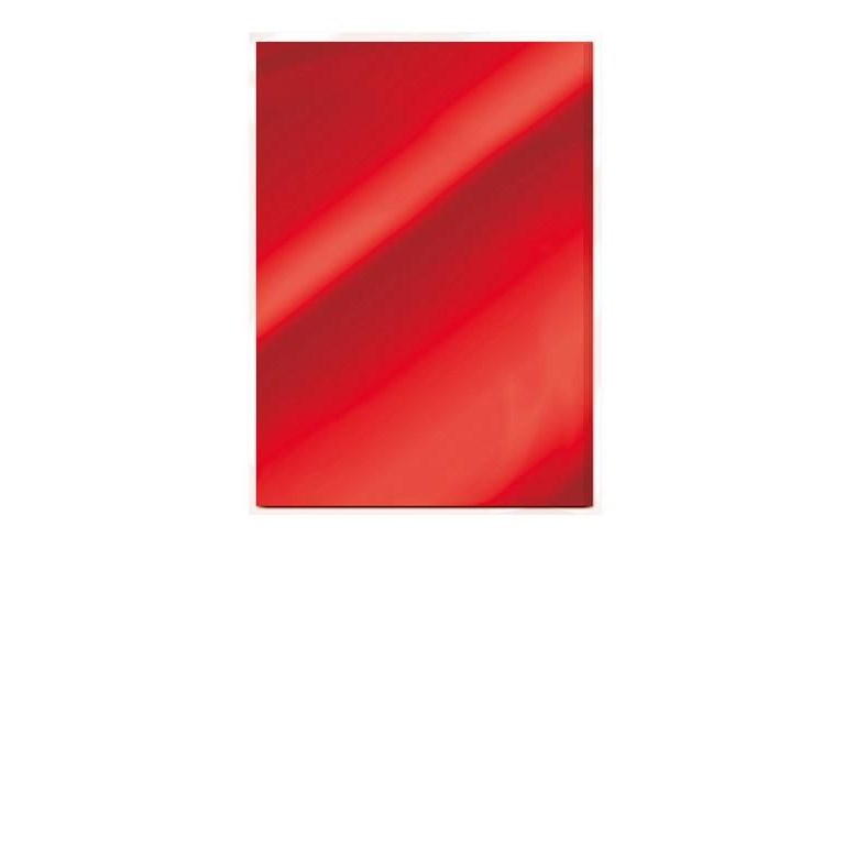 A4 Metallic Mirror Card - Ruby Red - Gloss - 5st