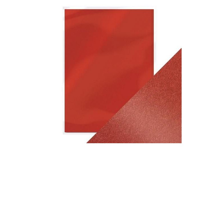 Cardstock A4 Pärlemor - Red Velvet - 5st ark