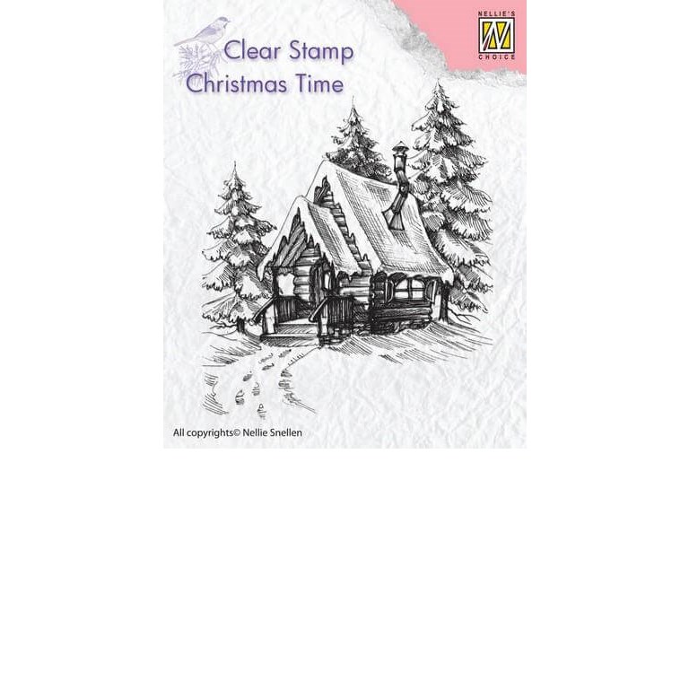 Clearstamps - Silhouette - Snowy house 2