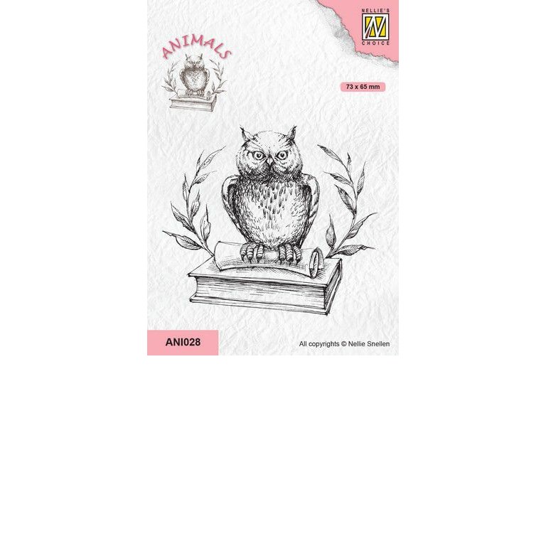 Clearstamps - Animals - Owl on book