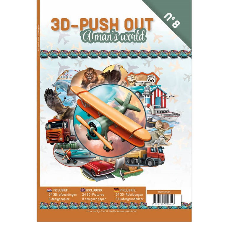 Bok med 3D-Push out - A man´s World