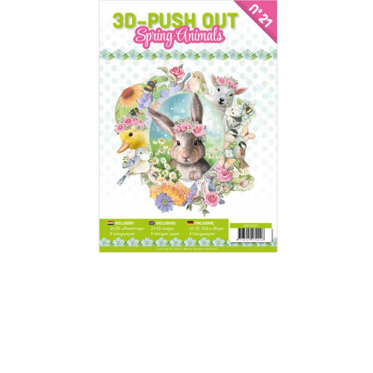 Bok med 3D Push Out - Spring Animals