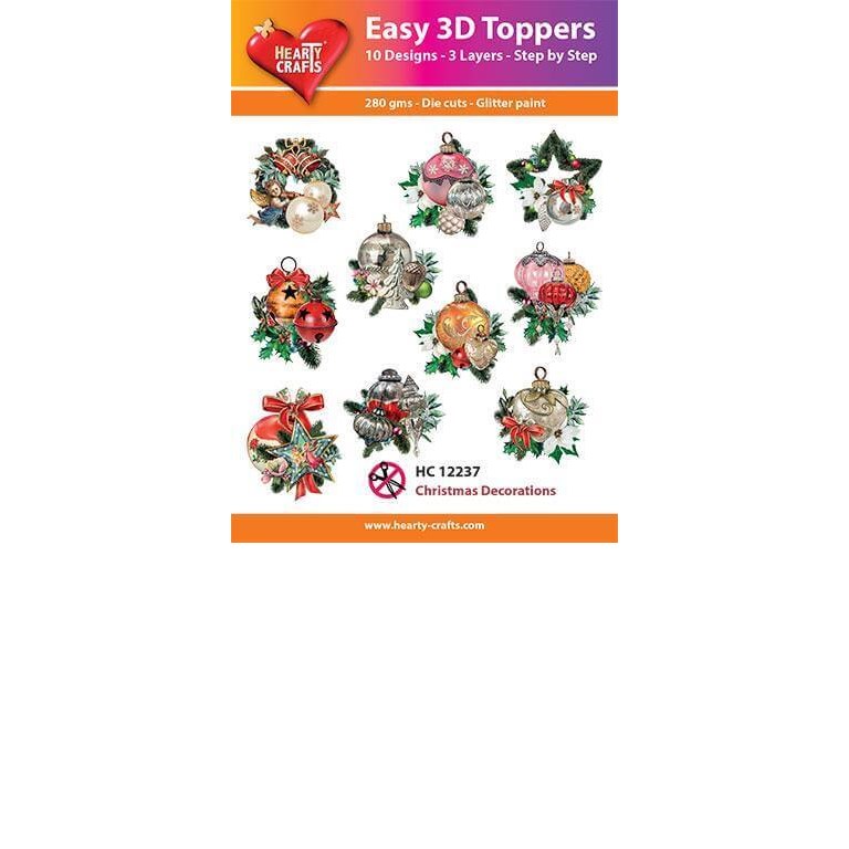Easy 3D - Toppers - Glitter - Christmas Decorations
