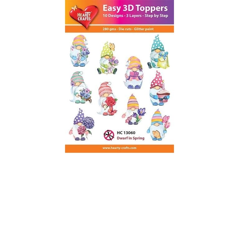 Easy 3D - Toppers - Glitter - Gnome in Spring