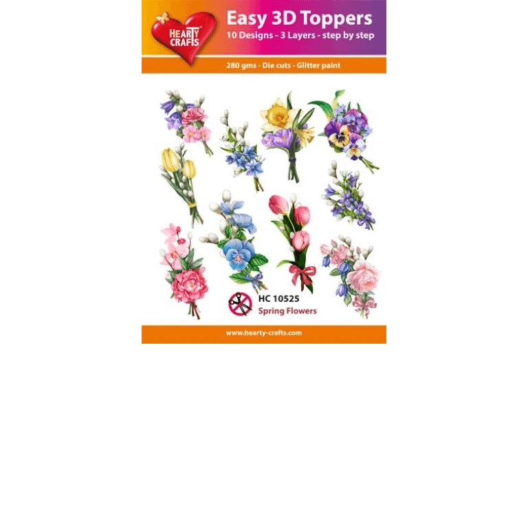 Easy 3D - Toppers - Glitter - Spring Flower